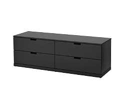 Изображение товара Комод Нордли 22 black ИКЕА (IKEA) на сайте adeta.ru