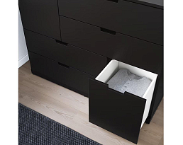 Изображение товара Комод Нордли 34 black ИКЕА (IKEA) на сайте adeta.ru