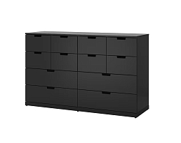 Изображение товара Комод Нордли 30 black ИКЕА (IKEA) на сайте adeta.ru