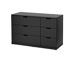 Изображение товара Комод Нордли 17 black ИКЕА (IKEA) на сайте adeta.ru