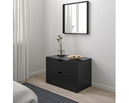 Изображение товара Комод Нордли 43 black ИКЕА (IKEA) на сайте adeta.ru