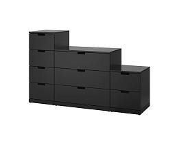 Изображение товара Комод Нордли 42 black ИКЕА (IKEA) на сайте adeta.ru